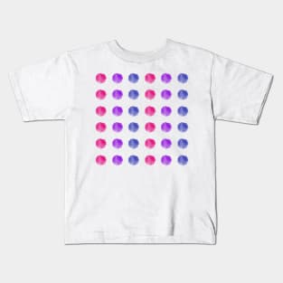 Watercolor Dots - bi pride Kids T-Shirt